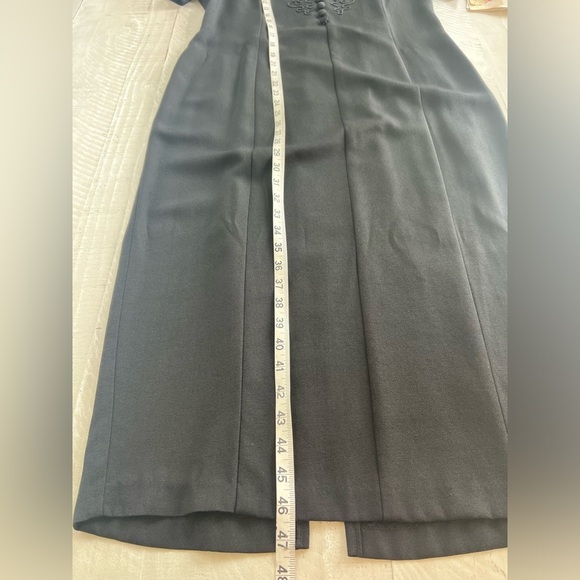 Vintage 90’s Y2KWitchy Goth NWT black maxi dress with embroidery and buttons 12 - Picture 7 of 10